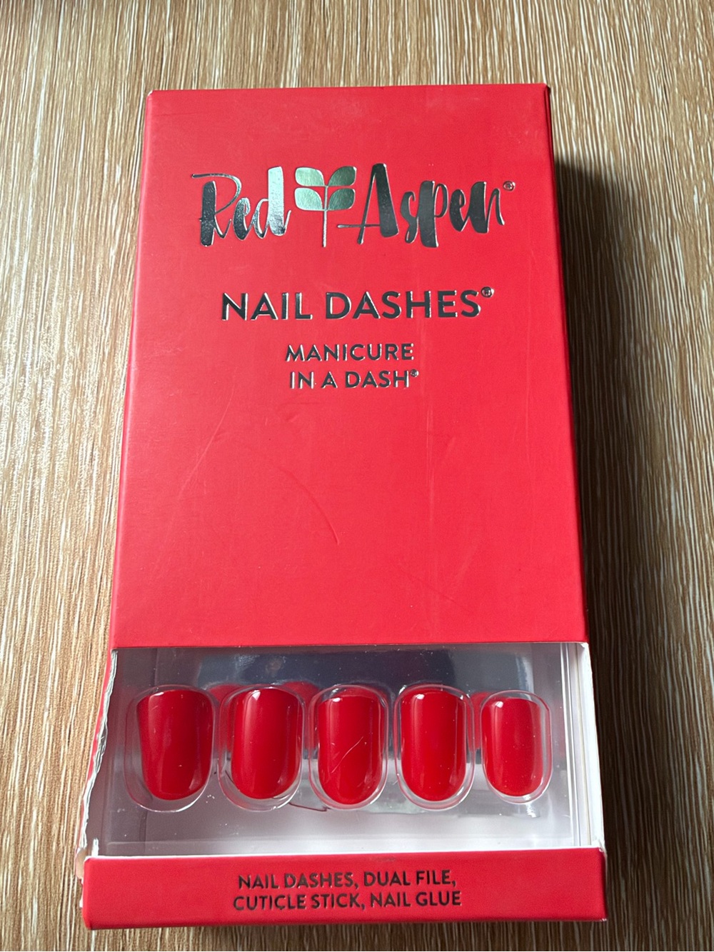 Red Aspen - Tulips For Tiffani - Press On Nails Kit - NEW! Short Square - Red
